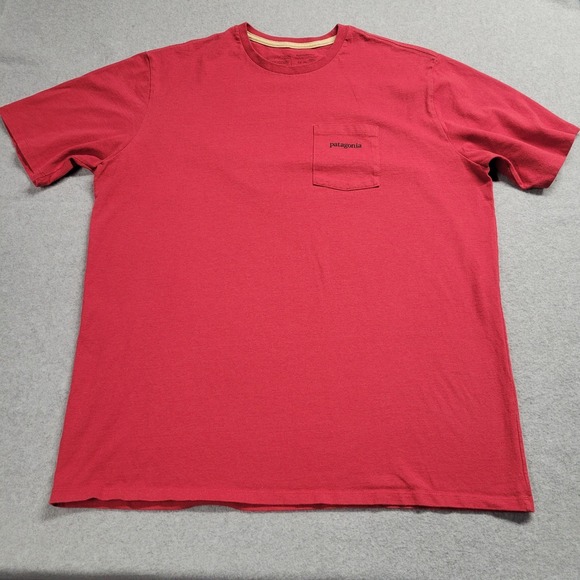 Patagonia Other - Patagonia Mens Logo Pocket‎ Responsibili-Tee Shirt Red Large Gorpcore Hiking